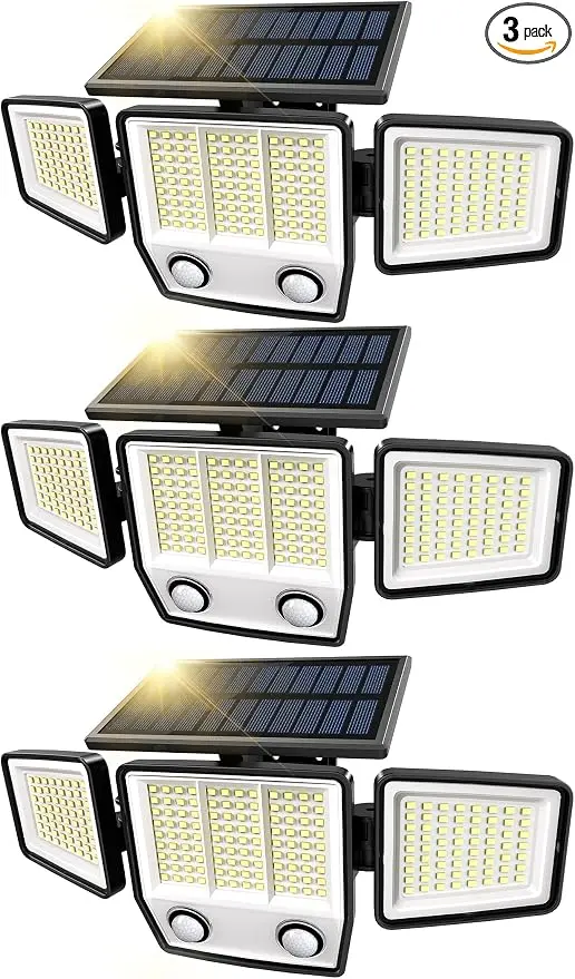 MDCMDCM Solar Motion Sensor Outdoor Lights Waterproof