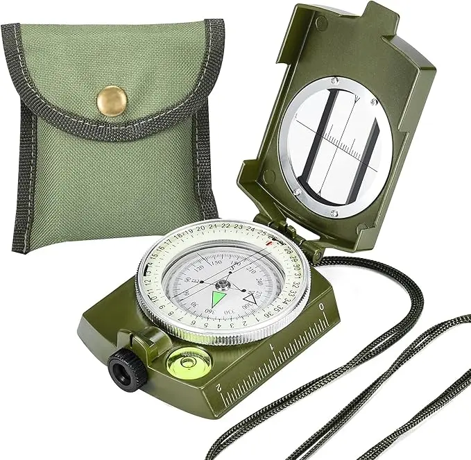 Military Lensatic Sighting Compass Survival