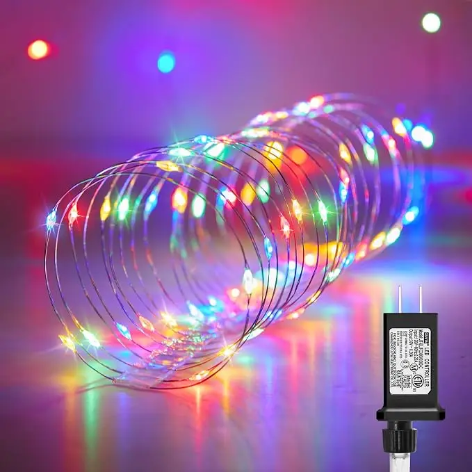 Minetom Multicolored Fairy String Lights, 33 Ft 100 Led Waterproof Starry