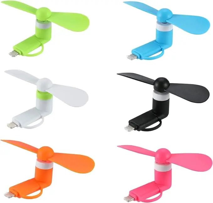 Mini Cell Phone Fan 2-in-1 Fan Compatible
