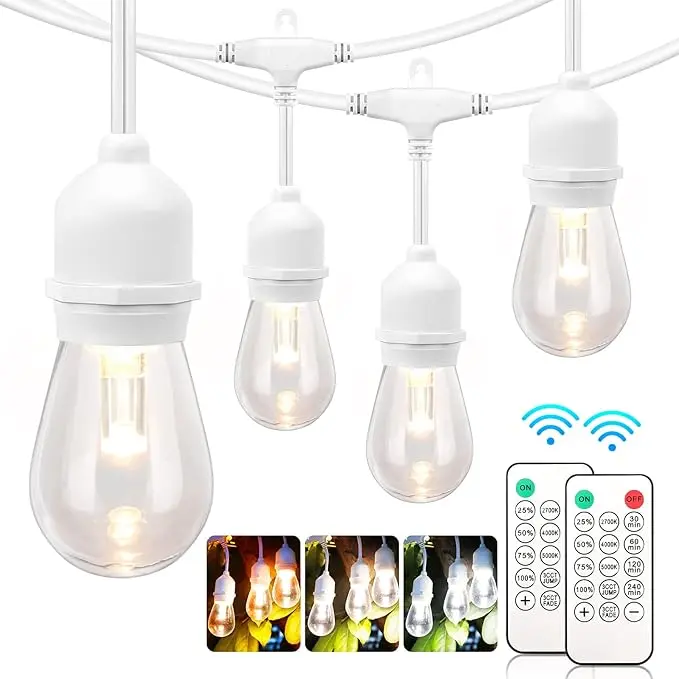 Mlambert 3 Color Outdoor LED Dimmable String Lights
