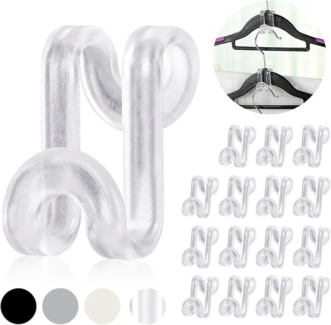 Mlici Hanger Hooks Space Saving, 60 Pack Clothes Hanger Connector Hooks