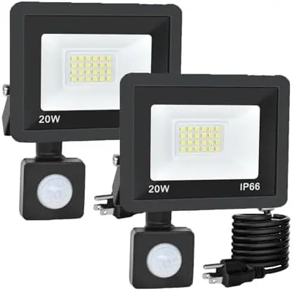 Motion Sensor Flood Light Outdoor, Plug in Motion Sensor Light