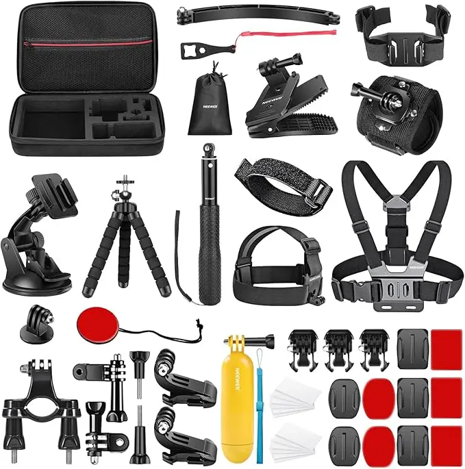NEEWER 50 in 1 Action Camera Accessory Kit Compatible