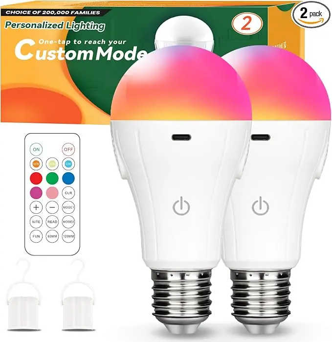 Neporal MagicGlow Rechargeable Light Bulbs