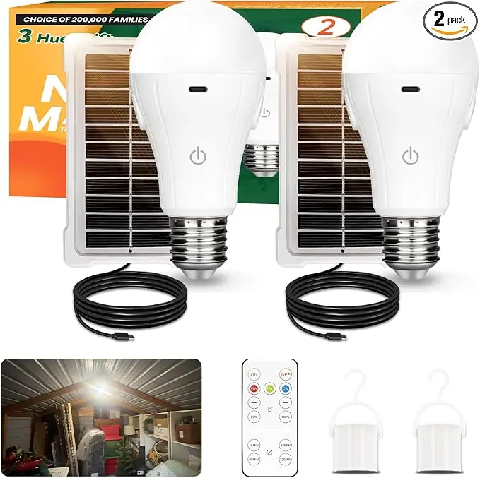 Neporal MagicGlow Rechargeable Solar Light Bulbs