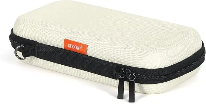 Off White Small Travel Electronic Organizer Case