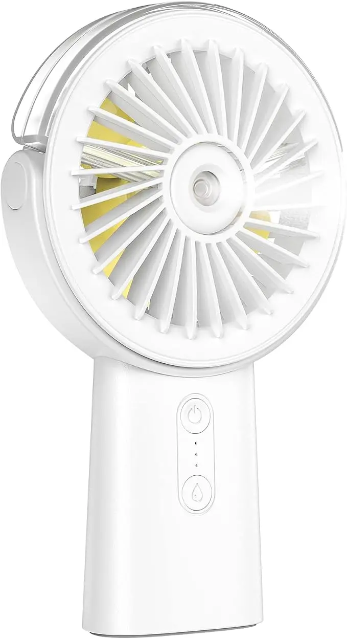 Otlonpe Handheld Misting Fan Portable, Small Personal Hand Held Rechargeable