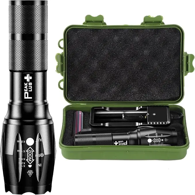 PeakPlus Rechargeable Tactical Flashlight LFX1000