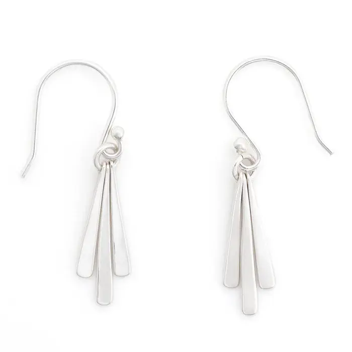 Pinnacle Earrings - Silver Short
