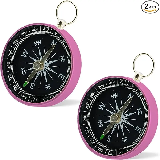 Pocket Compass, 2 Pieces Mini Compass