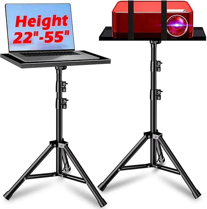 Projector Stand, 33LB Load Bearing & 22-55" Height Adjustable,