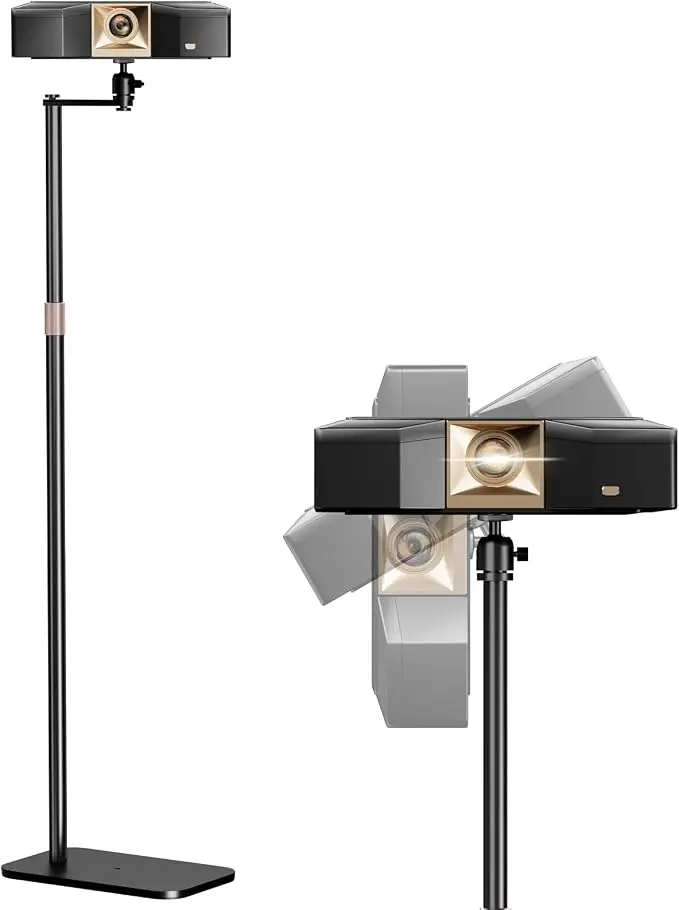 PUTORSEN Universal Projector Stand – Height Adjustable & 360° Rotatable Mount