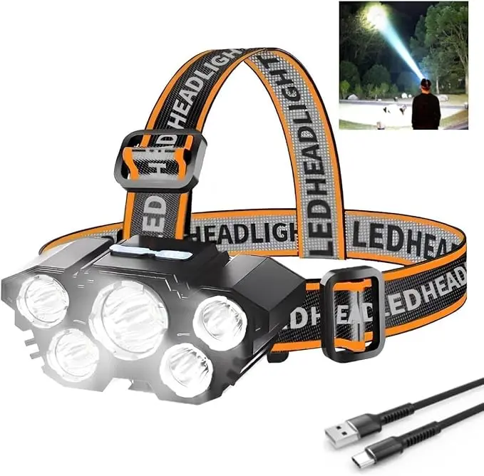 Rechargable Headlamp, Led Head Lamp
