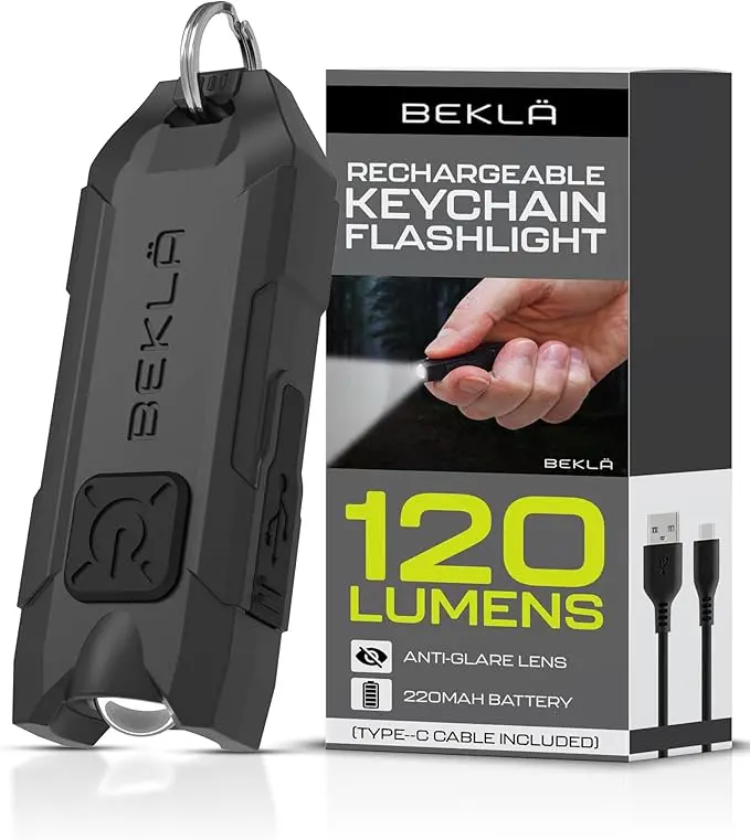 Rechargeable Keychain Flashlight, 120 Lumen Mini Flashlight, EDC Keychain Light, Flashlight Keychain, Small Flashlights.