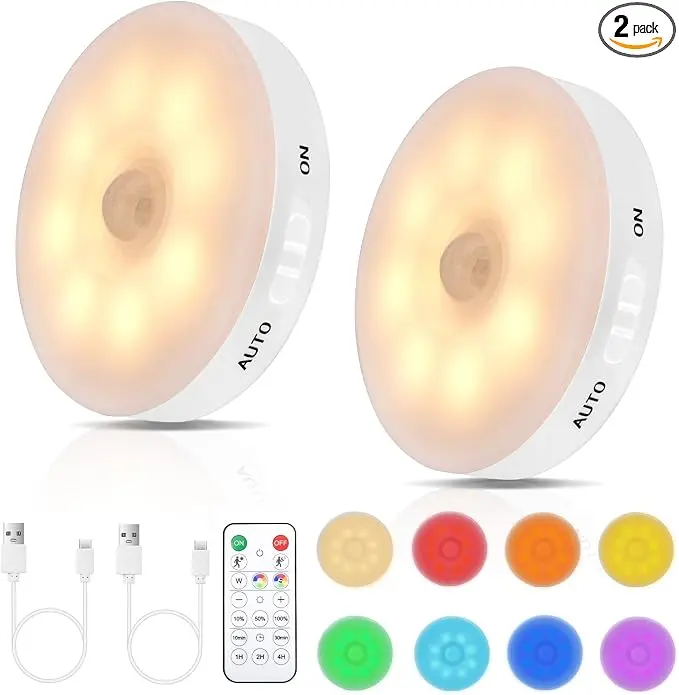 RGB LED Rechargeable Motion Sensor Night Light
