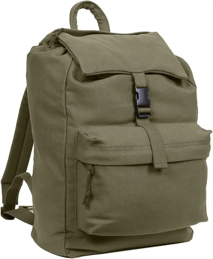 Rothco Canvas Daypack – Heavy-Duty Cotton Canvas Backpack