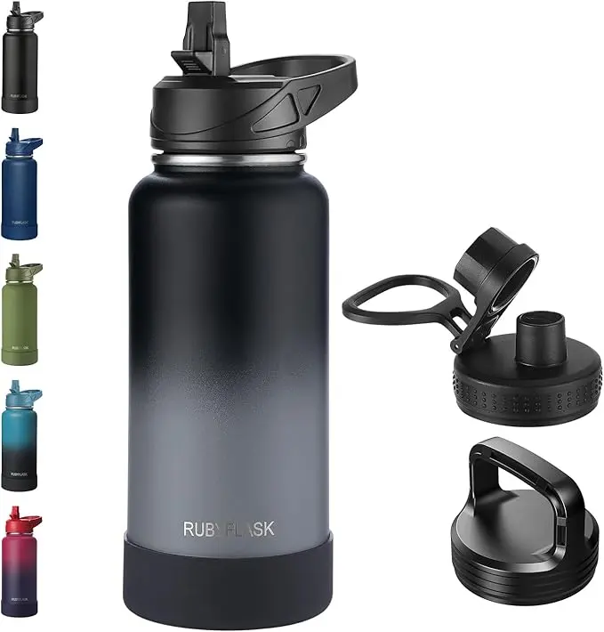 RUBYFLASK 32oz Insulated Water Bottle