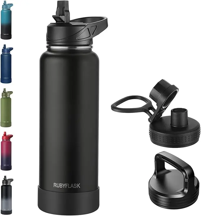 RUBYFLASK 40oz Insulated Water Bottle