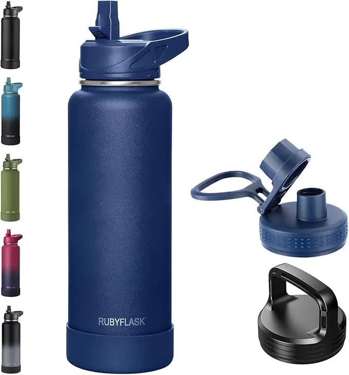 RUBYFLASK 40oz Insulated Water Bottle