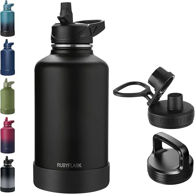 RUBYFLASK 64oz Insulated Water Bottle