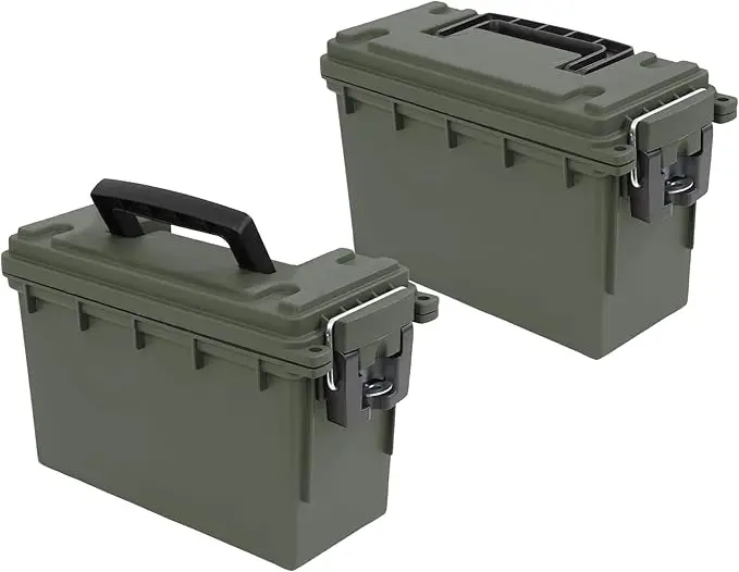Sheffield 12791 2-Pack Ammo Storage Box, Stackable .30 Cal Field Boxes
