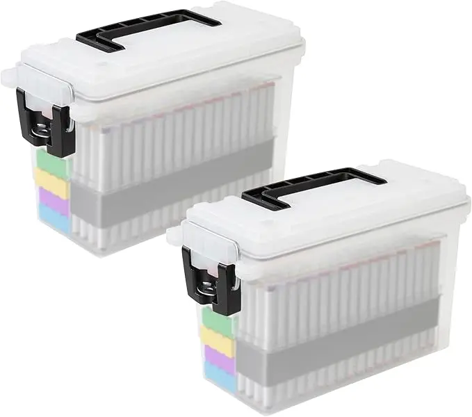Sheffield 12793 2-Pack Ammo Storage Box, Stackable .30 Cal Field Boxes