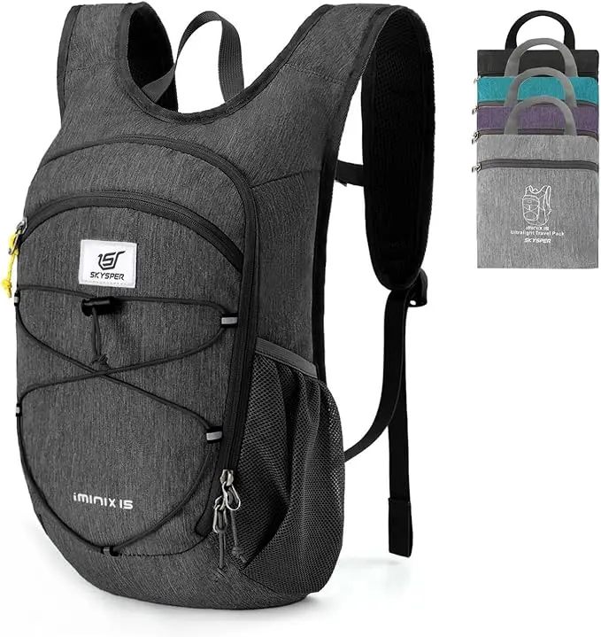 SKYSPER 15L/20L Foldable Hiking Backpack Lightweight Packable Travel Daypack