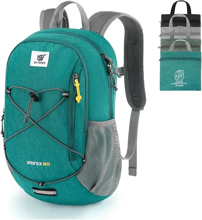 SKYSPER Foldable Small Backpack – 20L Lightweight Hiking Daypack