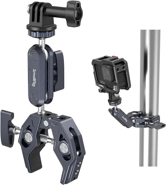 SMALLRIG Camera Mount Clamp, Ballhead Magic Arm and Adapter