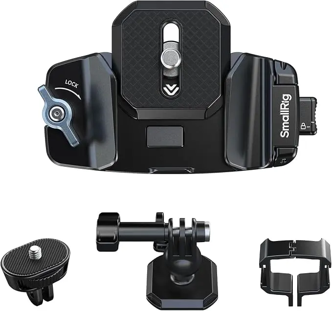 SMALLRIG Universal Three-in-One Camera Clip Kit, Quick Release System, Backpack