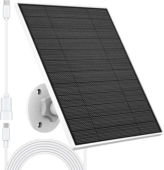 Solar Panel for Eufy Outdoor Camera, 5W Camera Solar Panel Charger Compatible
