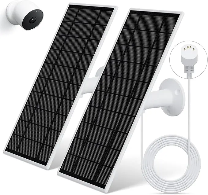 Solar Panel for Google Nest Camera, Flexible Solar Panels
