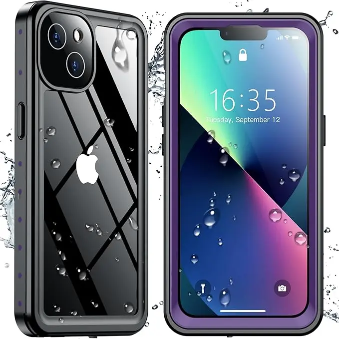 SPIDERCASE for iPhone 13 Case Waterproof, Built-in Lens & Screen Protector