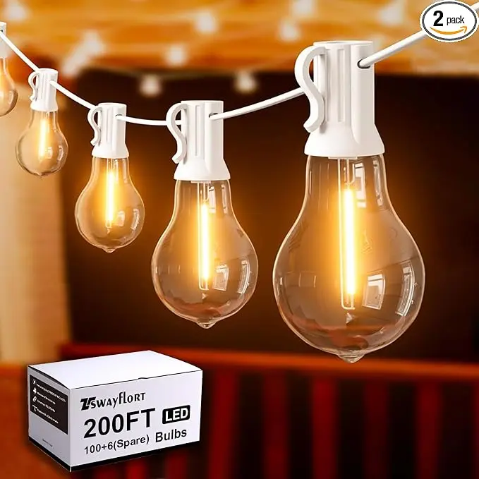 String Lights for Outside 200FT Patio Lights, LED String Light