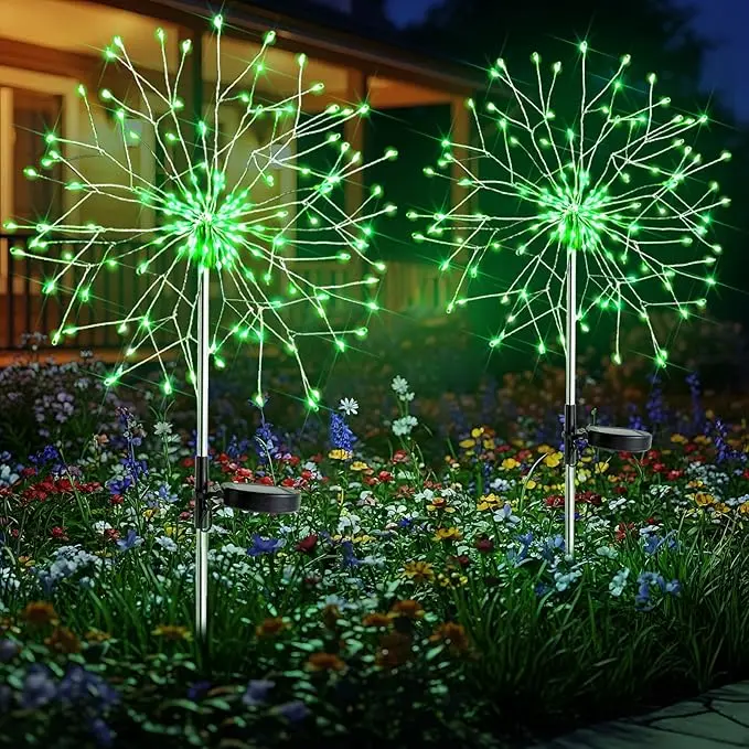 suddus St. Patrick's Day Decorations Solar Firework Lights