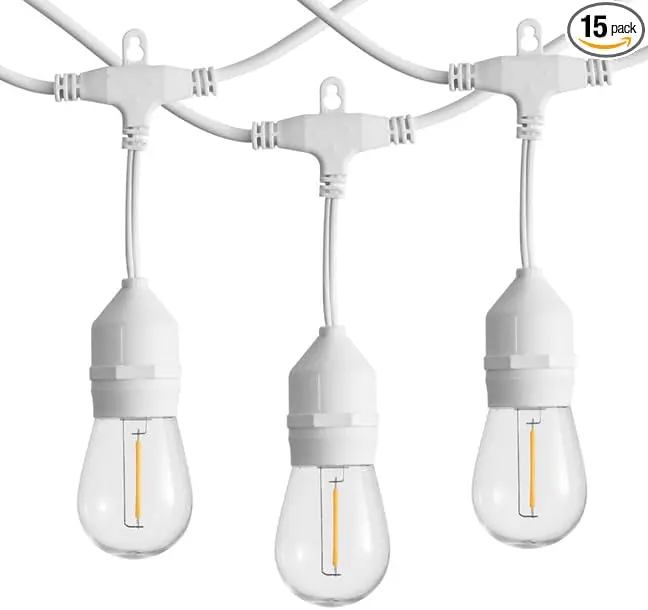 SUNTHIN 50FT Outdoor White String Light