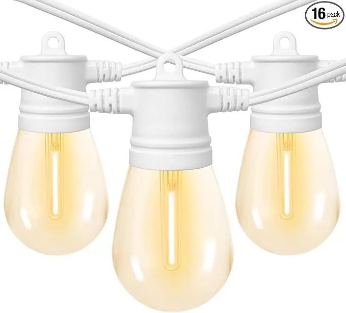 SUNTHIN White String Lights, 48ft White Outdoor Lights