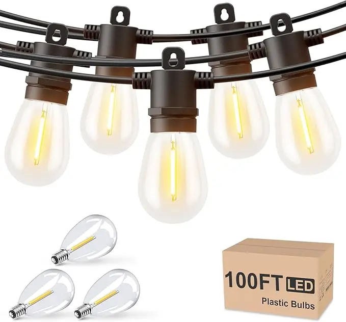 Svater Outdoor String Lights 100 FT, Patio