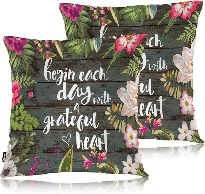 Swono Funny Quote 2Pcs Throw Pillow Covers