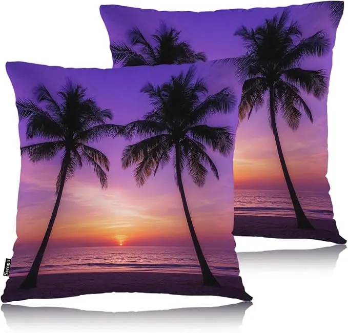 Swono Tropical Beach Throws Pillows Covers