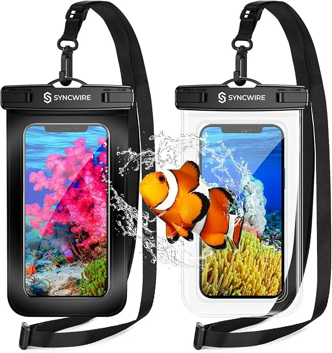 SYNCWIRE Waterproof Smartphone Pouch, IPX8 Touch Sensitive Waterproof Bag