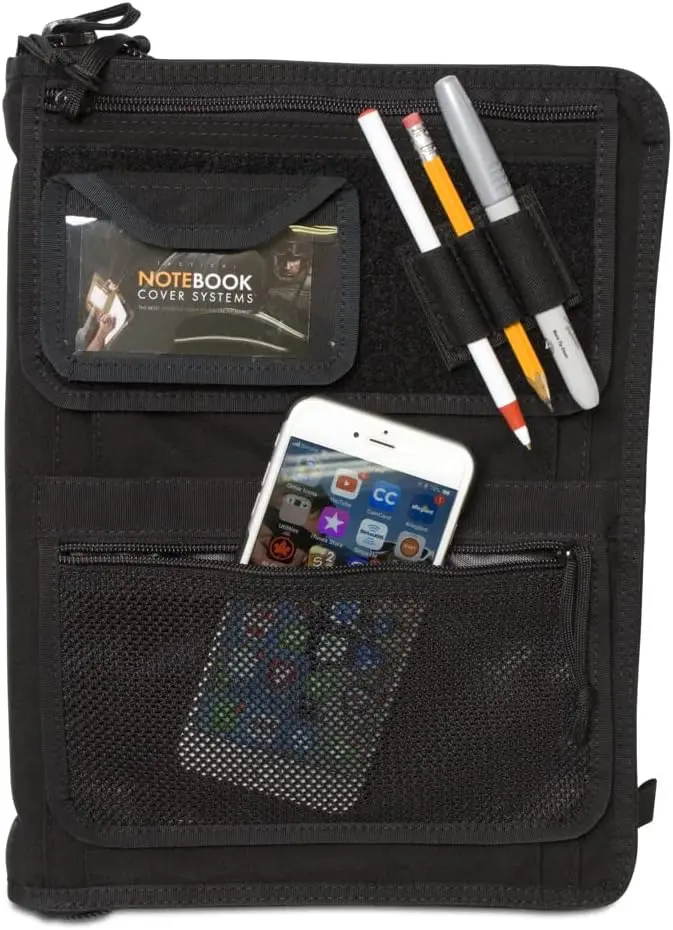Tactical Admin Notebook Cover System, Zippered Map Case, Fits US Standard & A4
