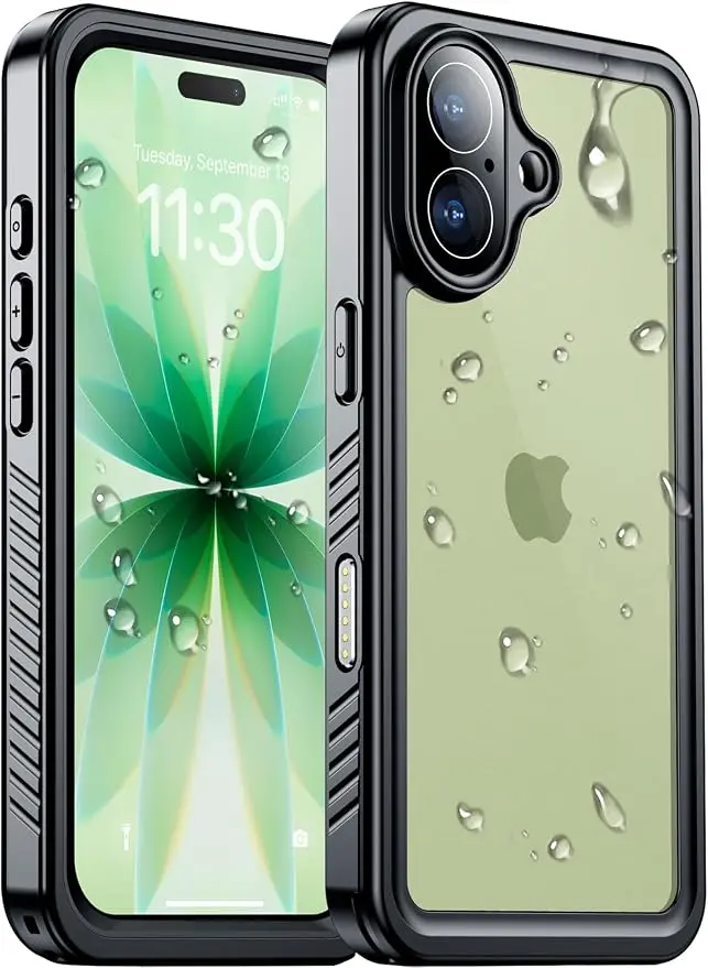 Temdan Compatible with iPhone 17 Case, Waterproof Built-in Screen & Camera