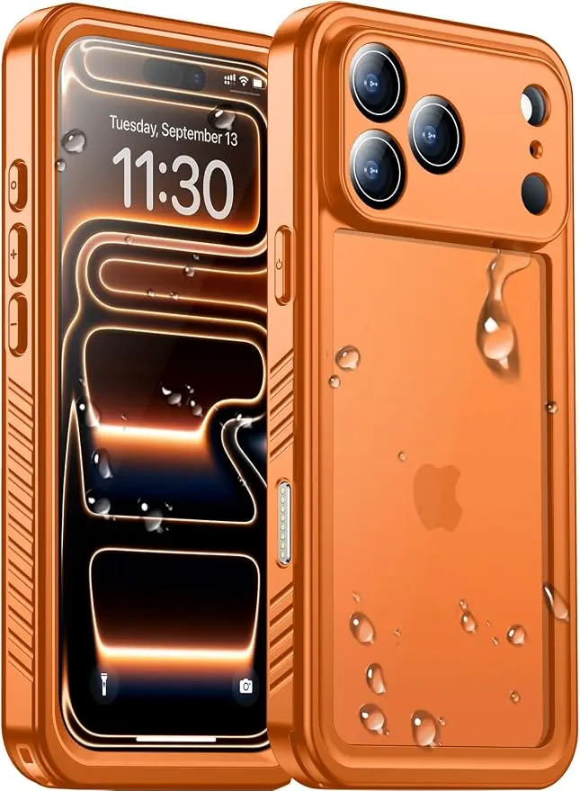 Temdan Compatible with iPhone 17 Pro Max Case, Waterproof Built-in Screen &