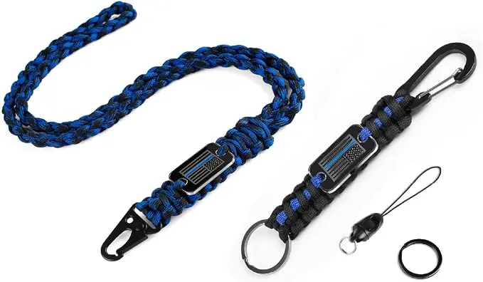 Thin Blue Line Paracord Key Lanyard