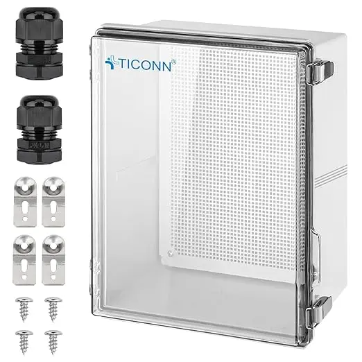 TICONN Outdoor Electrical Box Waterproof, Junction Box IP67 ABS Plastic