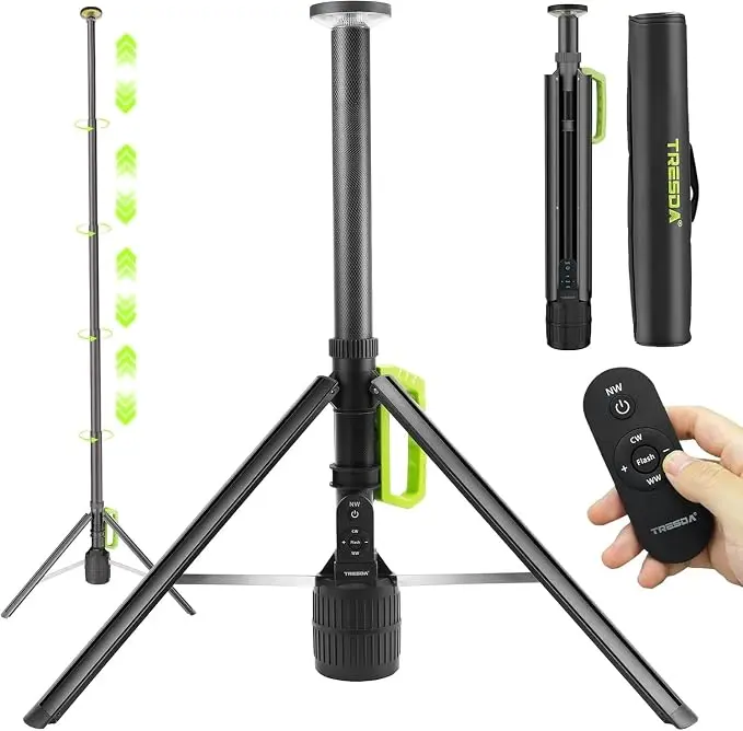 Tresda Rechargeable Telescopic Camping Light, 8.4FT LED Work Light