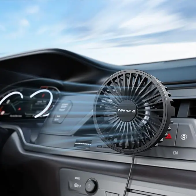 TriPole Car Fan USB Powered