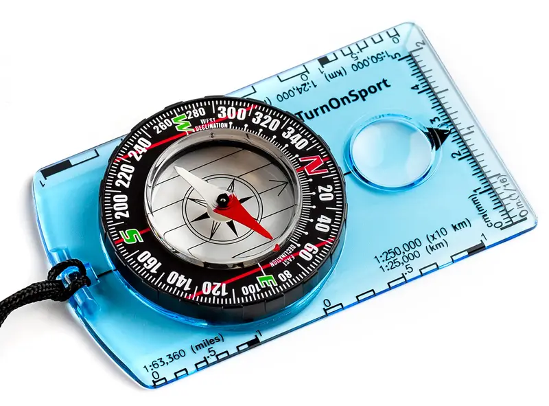 TurnOnSport Orienteering Compass - Blue